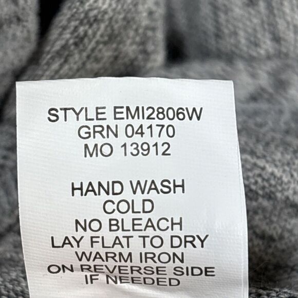 Anthropologie Fig & Flower Embroidered Tie‑Front Button Top 2X Gray Boho Sleeve - Picture 8 of 10